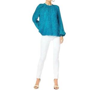 Lilly Pulitzer Size LARGE Marilina Tunic Top By the Seashore, Amalfi Blue
